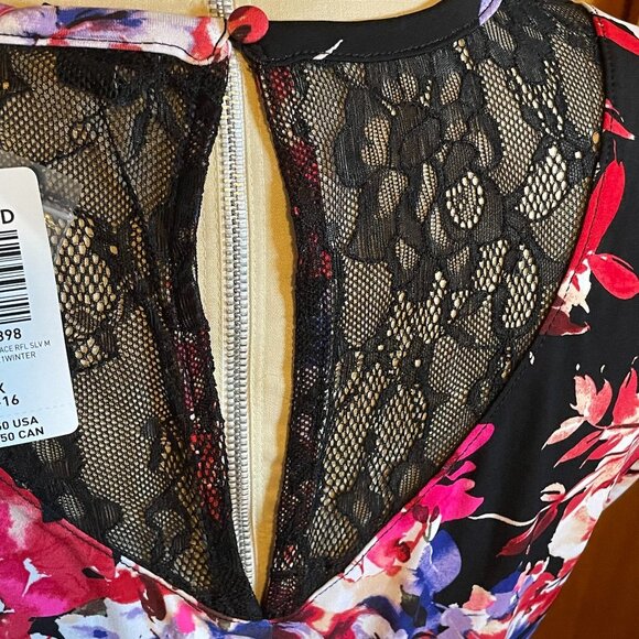 🌸 NWT Maxi dress floral black lace with ruffle sleeves TORRID 1, 1X, XL, 16 - Picture 6 of 7